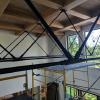 Wrought Iron Ceiling Bars 20 ft up for architectural interest