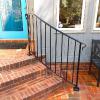 slightly curved railing